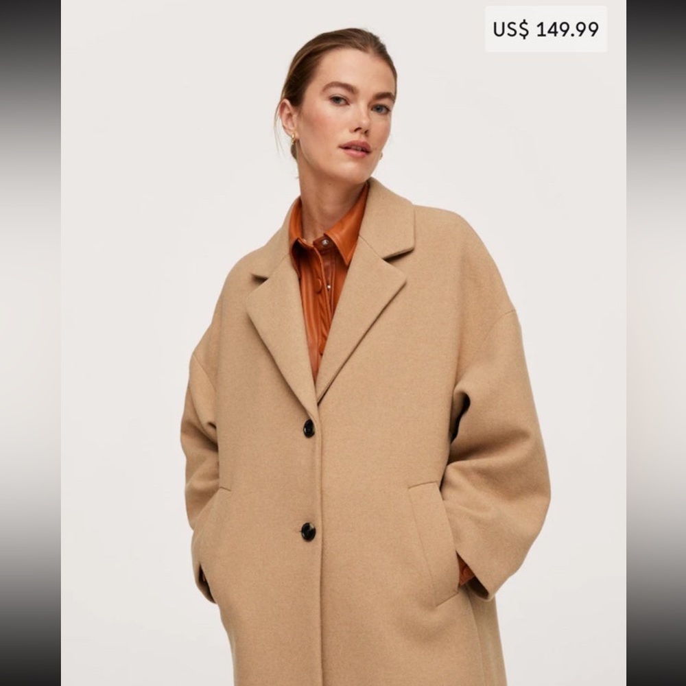 NWOT MANGO Tan Coat